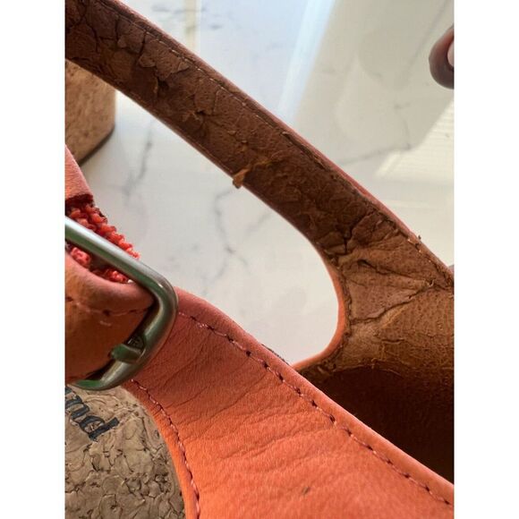 Lucky Brand |‎ Coral Cross Wedge Cork Sandals | Women's Size 9.5 - Picture 8 of 10